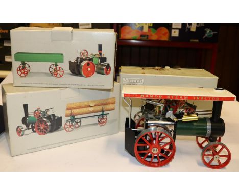 Mamod Steam Tractor TE1a. An unused example in green, white, red and black livery, boxed with all accessories. Together with 