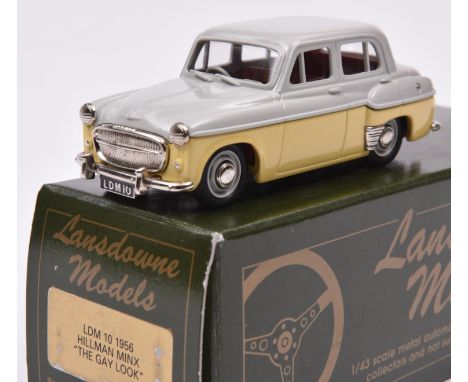 Lansdowne Models LDM.10 1956 Hillman Minx 'The Gay Look'. In light grey and yellow livery with red interior  'LDM 10' number 