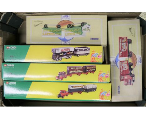 5 Corgi Classics Circus series. 3x Showmans range- Silcock's Leyland Dodgem truck &amp; Caravan Set (24801). Anderton &amp; R
