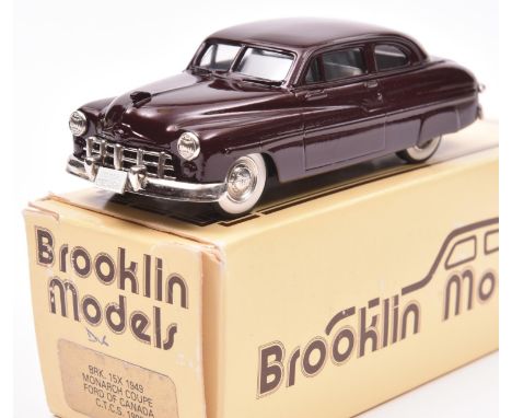 Brooklin Models BRK.15x 1949 Ford Monarch Coupe (Ford of Canada). A 1990 Limited Edition 'C.T.C.S.' model, in deep metallic m