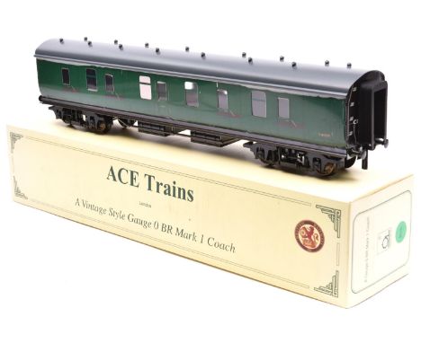An Ace Trains O gauge BR Mk.I bogie Brake van in green livery, S81039, with carriage boards for Waterloo - Salisbury - Exeter