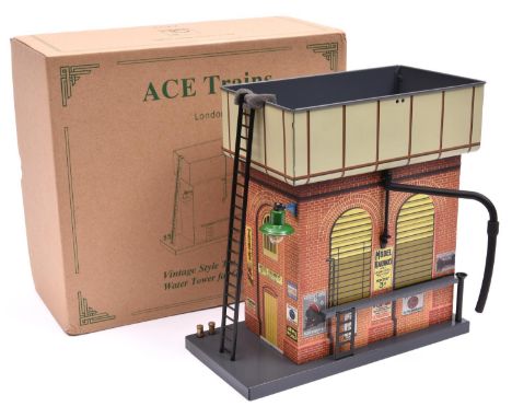 An Ace Trains O gauge tinplate Water Tower with lighting. Boxed. VGC-Mint. £50-70 
