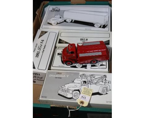 5 First Gear 1/34 1950's/60's American Trucks. 1951 Ford F-6 Fuel Tanker, 'Richfield Oil'. 1952 GMC Fuel Tanker, 'Whitney'. 1