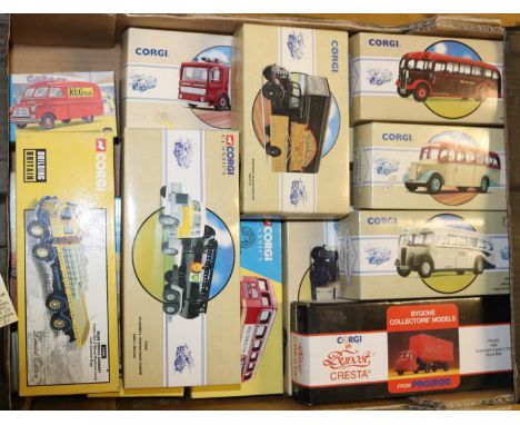 15 Corgi Classics. Scammell Highwayman Tanker, Shell-BP. Foden S21 Platform Lorry, Blue Circle. Bedford Pantechnicon, Riley's