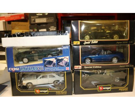 38x vehicles by various makes. Including; Corgi large scale Jaguar XJS (94635). 2x Maisto 1:18; Jaguar XK8 and a Jaguar XJ220