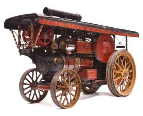 A very well engineered and documented scratchbuilt live steam model of a 1.5 inch scale Fowler Showman's Road Locomotive by D