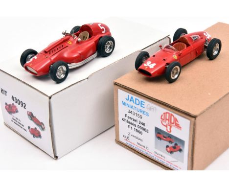 2 1:43 scale resin Italian Single Seater Racing Cars. Model Car Collection 1956 Ferrari F. 555 F1 Lancia engined G.P. Argenti