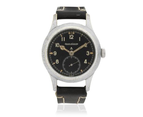 Jaeger-LeCoultre. A chrome plated and stainless steel manual wind military issue wristwatchModel: 'Dirty Dozen'Date: Circa 19