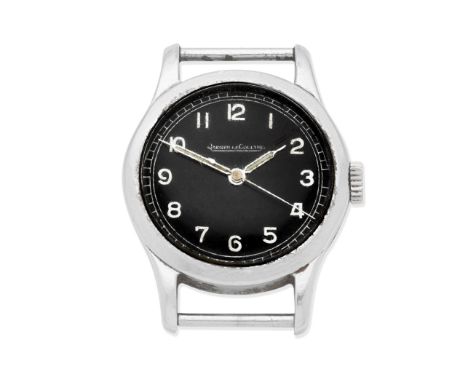 Jaeger-LeCoultre. A stainless steel manual wind military issue wristwatchDate: Circa 1943Movement: Jewelled Cal.470 manual wi