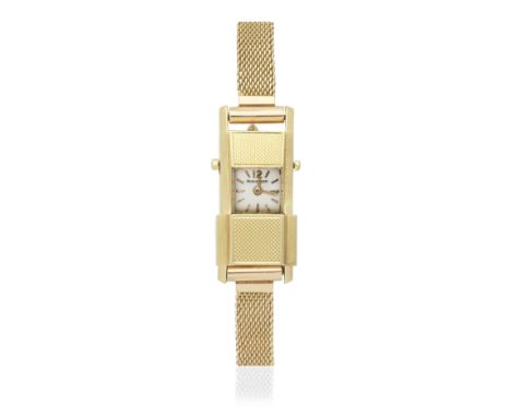 Jaeger-LeCoultre. A lady's 18K gold manual wind bracelet watch with concealed dialModel: DuoplanDate: Circa 1930Movement: Jew
