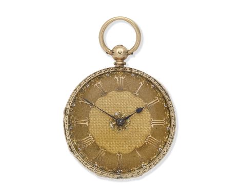 Louis Beaver, Manchester. An 18K gold key wind open face pocket watchDate: Chester Hallmark for 1842Movement: Gilt full plate
