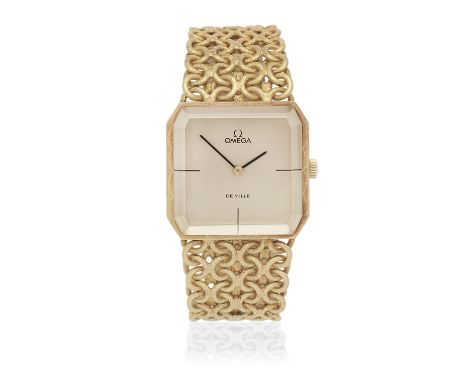 Omega. An 18K gold manual wind bracelet watchModel: De VilleReference: 8273Date: London Import mark for 1972Movement: 17-jewe