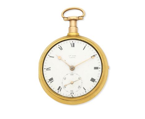 William Ross, London. An 18K gold key wind pair case pocket watchDate: London Hallmark for 1801Movement: Gilt full plate Engl