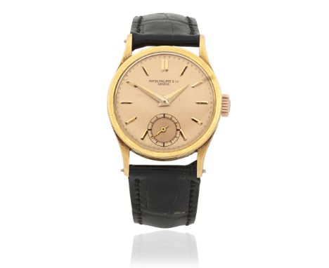 Patek Philippe. An 18K rose gold manual wind wristwatchModel: CalatravaReference: 96Date: Circa 1945Movement: Jewelled manual
