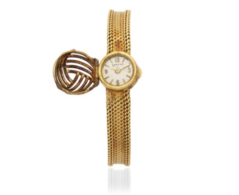 Cartier. A lady's 18K gold manual wind bracelet watch with concealed dialDate: London Hallmark for 1957 Movement: 17-jewel ma