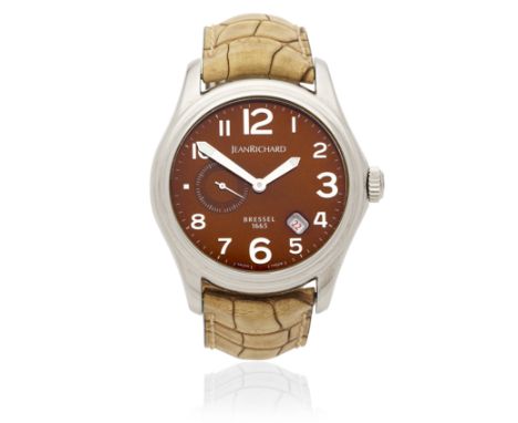 Jean Richard. A stainless steel automatic calendar wristwatchReference: 6112Date: Circa 2010Movement: 32-jewel Cal.JR1090 man
