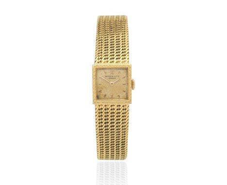 Patek Philippe. A lady's 18K gold manual wind bracelet watchReference: 3285/32Date: Circa 1965Movement: 20-jewel manual wind,