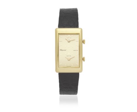 Chopard for Kutchinsky. An 18K gold manual wind wristwatch with dual time zoneReference: 2087Date: Circa 1980Movement: Dual 1