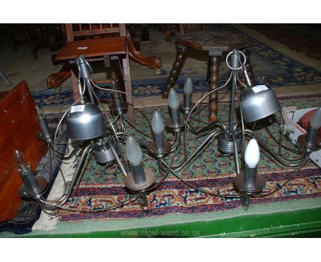 Two hanging ceiling light units.