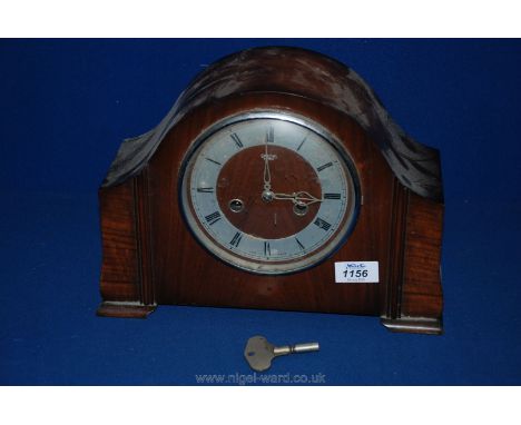 A Smiths Enfield mantle Clock with pendulum (no key).