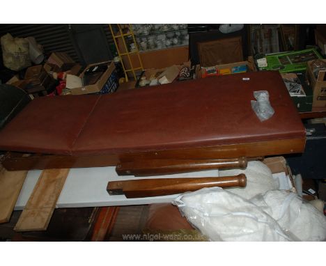 A vintage doctor's examination Couch circa 1940.