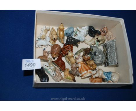 A quantity of Wade Whimsies to include fox, dogs, rabbit etc.