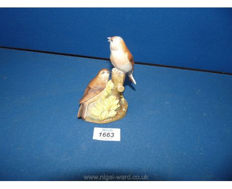 A Royal Worcester, Linnets ornament.