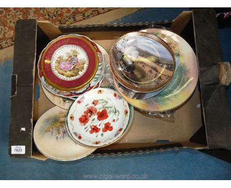 A quantity of display and Oriental plates including Royal Worcester, Limoges etc.