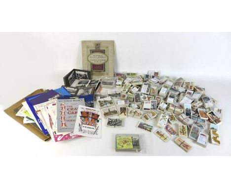 A collection of thirty eight 1950's and later show programmes and a group of cigarette cards,  including programmes for shows