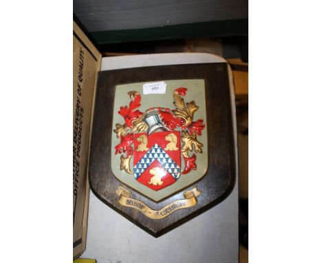 Tapestry Frame & Coat of Arms