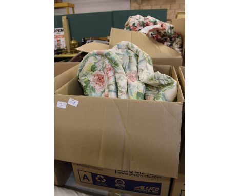 Pair Pink Trellis Inter Lined & Lined Cole Fax & Fowler Style Curtains (D) 1.80 (W) 1.00
