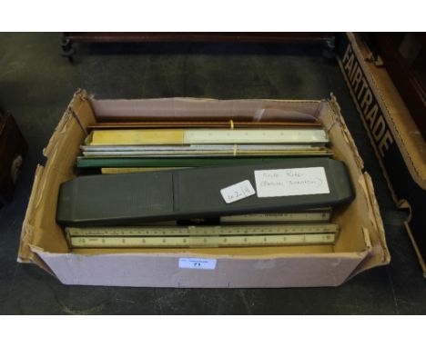 Quantity of Surveying Items to include: 13 Boxwood and 2 plastic Surveying Scales, 5 triangular plastic Surveying Scales, 3 p