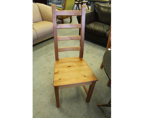 4 pine ladder back chairs