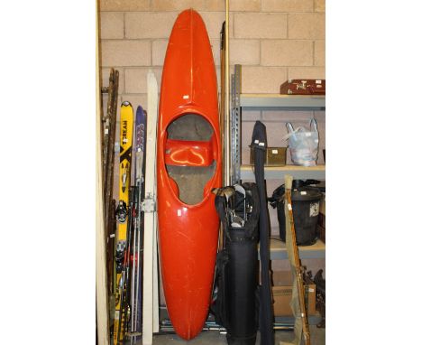 Red Fibreglass Canoe