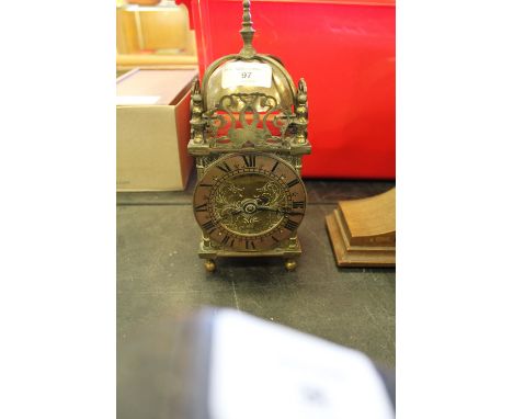 Mappin and Webb Brass Lantern Clock with original Key