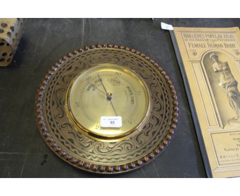 Brass and Oak Barometer of Boulle design