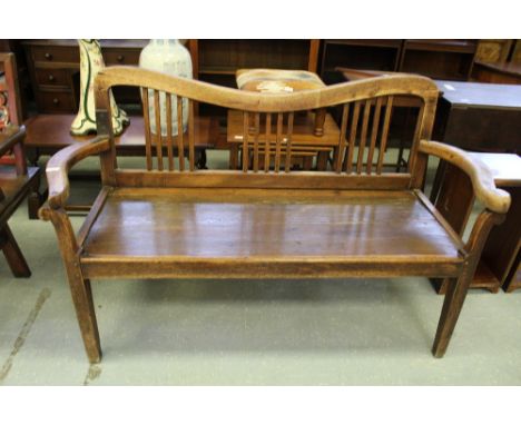 Early 19th C Elm Bench (with old repairs)
