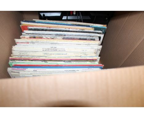 1 Box of Records & Record Player