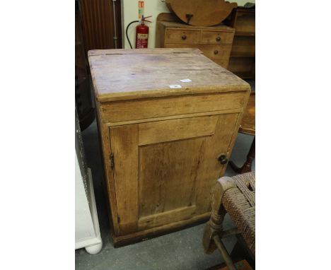 Pine Wash Stand/Cupboard with Enamelled Basin