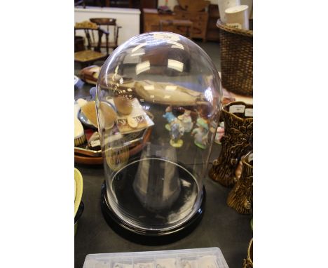 Glass Dome with Ceramic Base