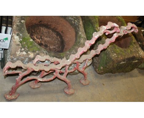 Pair of Victorian Cast Iron Bench Ends