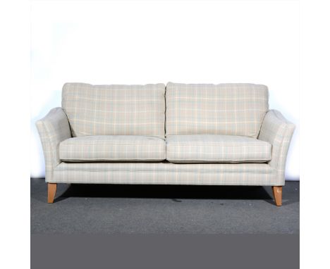 A contemporary two-seat sofa by Laura Ashley, Tartan pattern upholstery, length 200cm.