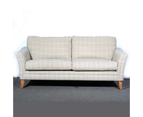 A contemporary two-seat sofa by Laura Ashley, Tartan pattern upholstery, length 200cm.