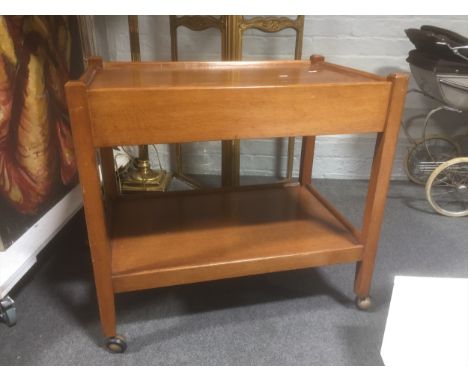 A light oak dinner wagon, 77cm x 51cm.