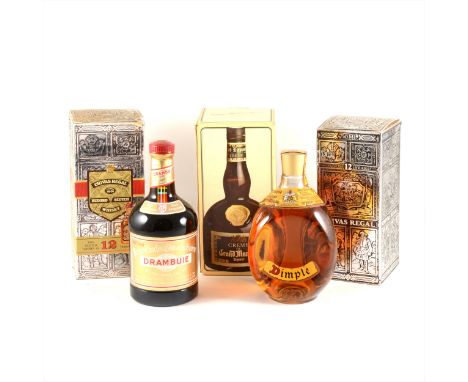 CHIVAS REGAL - 12 year old - 1970s US bottling, blended Scotch whisky, in carton; CHIVAS REGAL - 12 year old - 1980s bottling