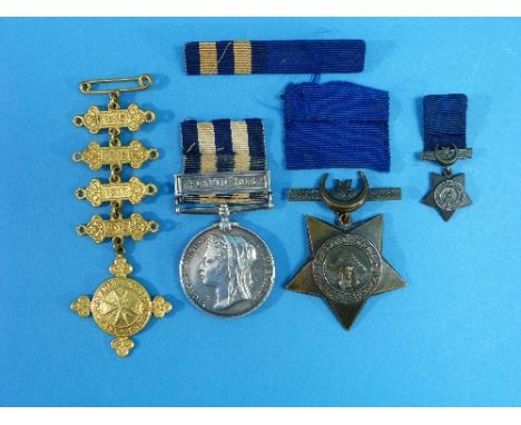 Colonel Willoughby Verner Constable, a pair of medals, awarded to Royal Engineers, comprising Egypt Medal, with single clasp,