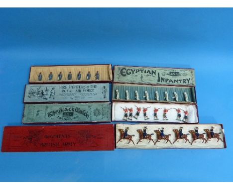 Britains Lead Soldiers; four boxed sets of Britains soldiers, including set No.117 Egyptian Infantry; No.122 The Black Watch 
