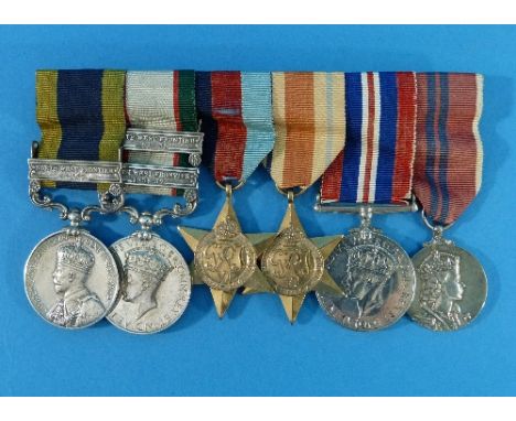 Major Anthony Cornish Henley, a group of six medals, comprising India General Service Medal, GV, with single clasp, North Wes