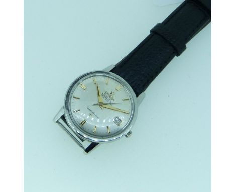 A gentleman's stainless steel Omega Constellation Wristwatch, circa 1966, with Swiss 24-jewels automatic movement, signed Ome