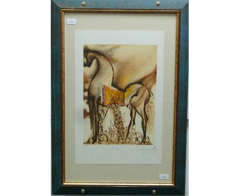 Salvador Dali (Spanish, 1904-1989), The Trojan Horse, limited edition lithograph, numbered 227 of 250, signed in pencil in th